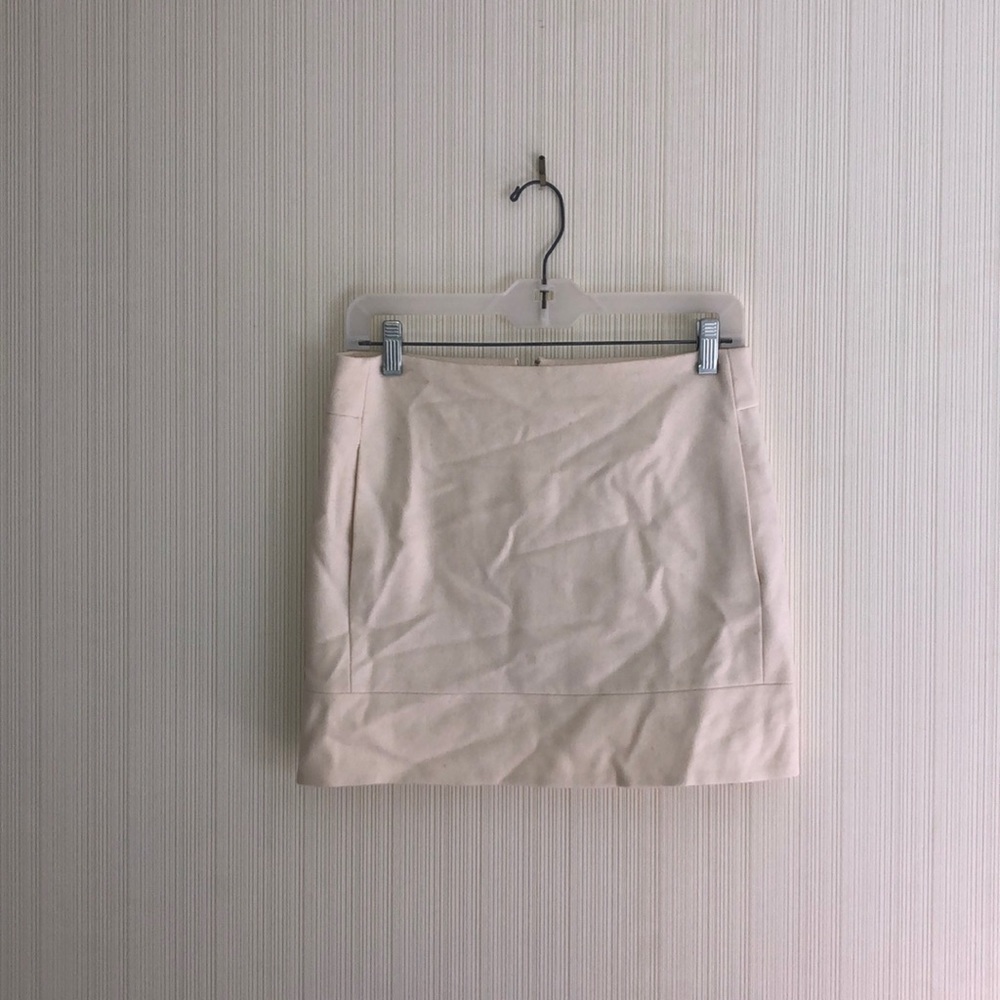 white wool skirt